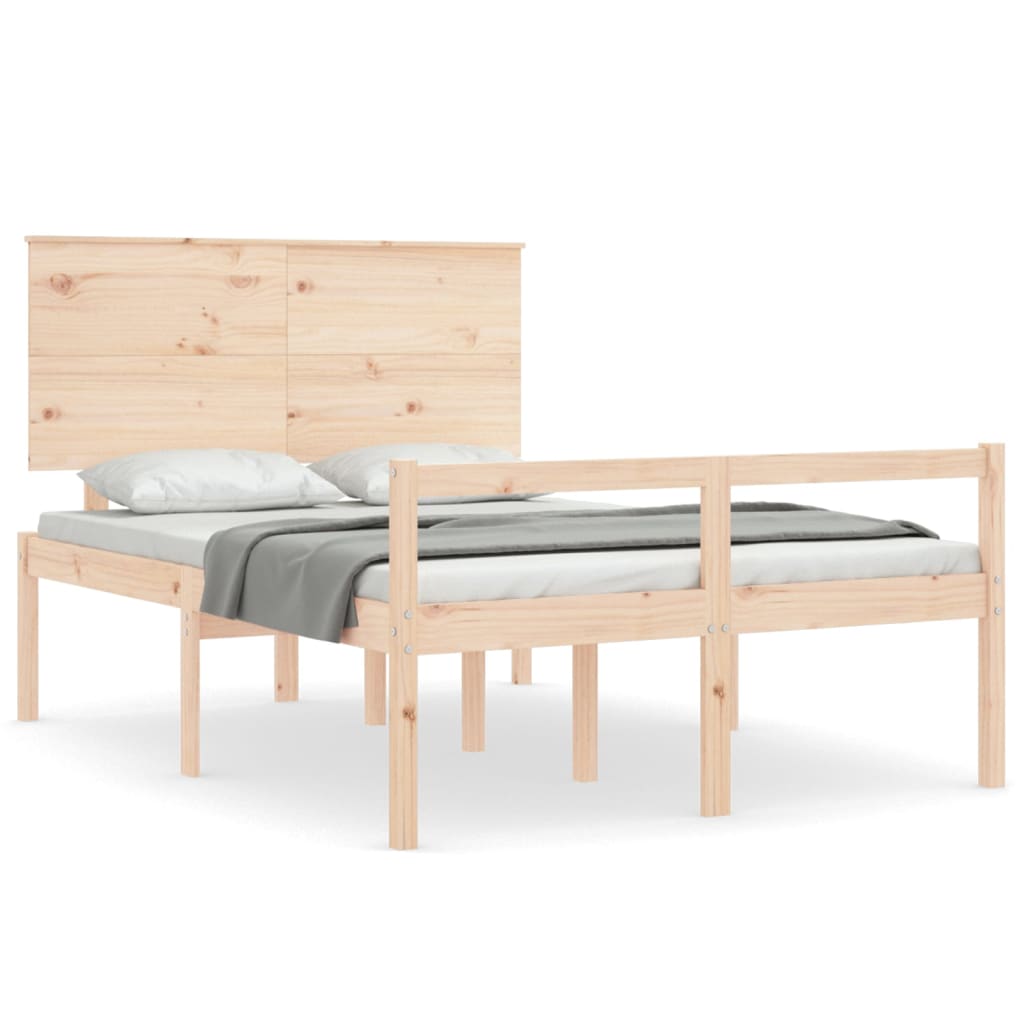 Letto per Anziani con Testiera Small Double in Legno Massello 3195451