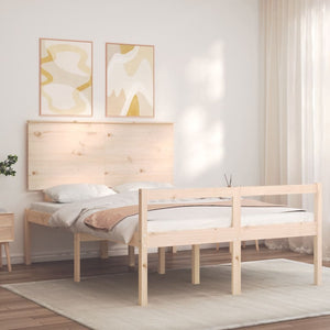 Letto per Anziani con Testiera Small Double in Legno Massello 3195451