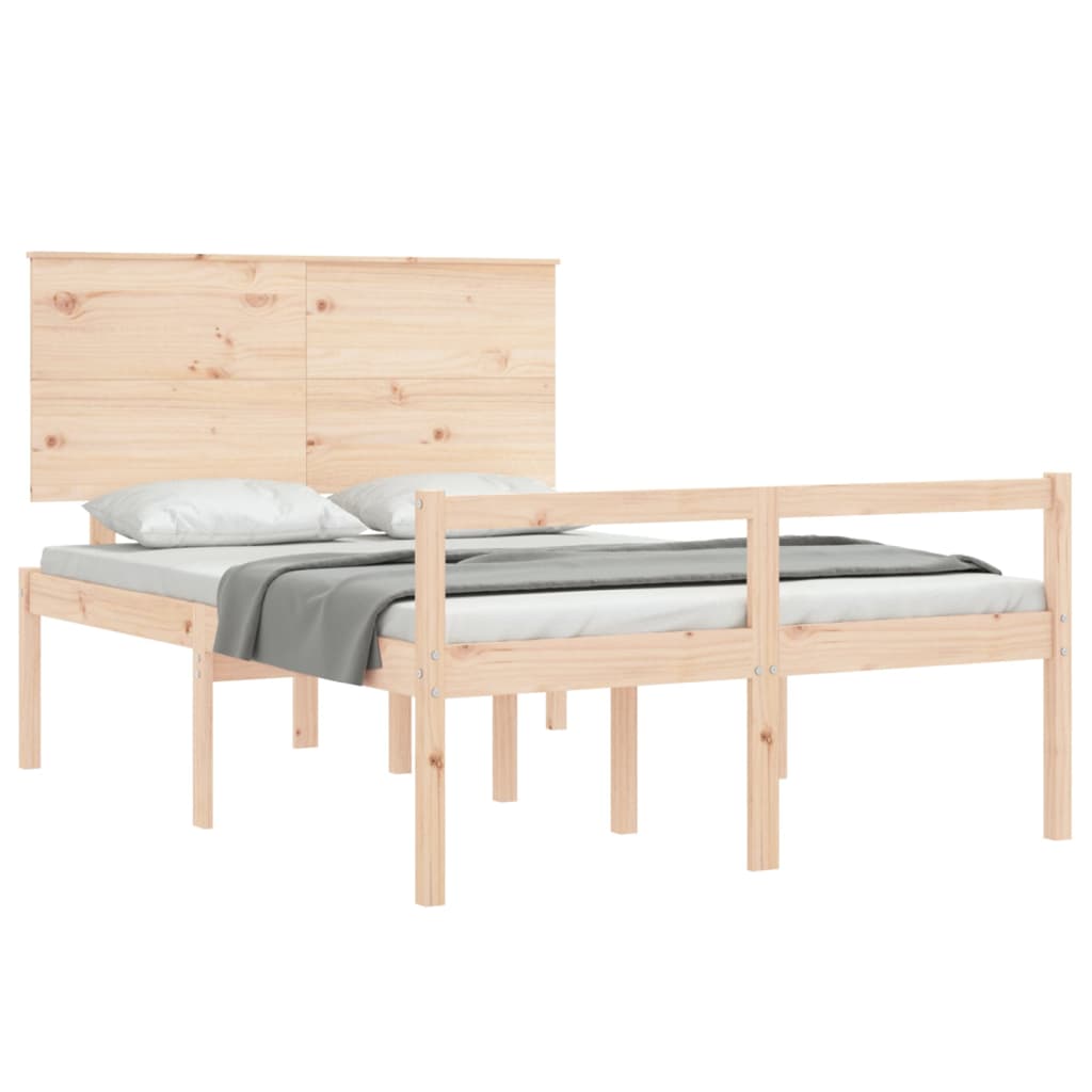 Letto per Anziani con Testiera Small Double in Legno Massello 3195451