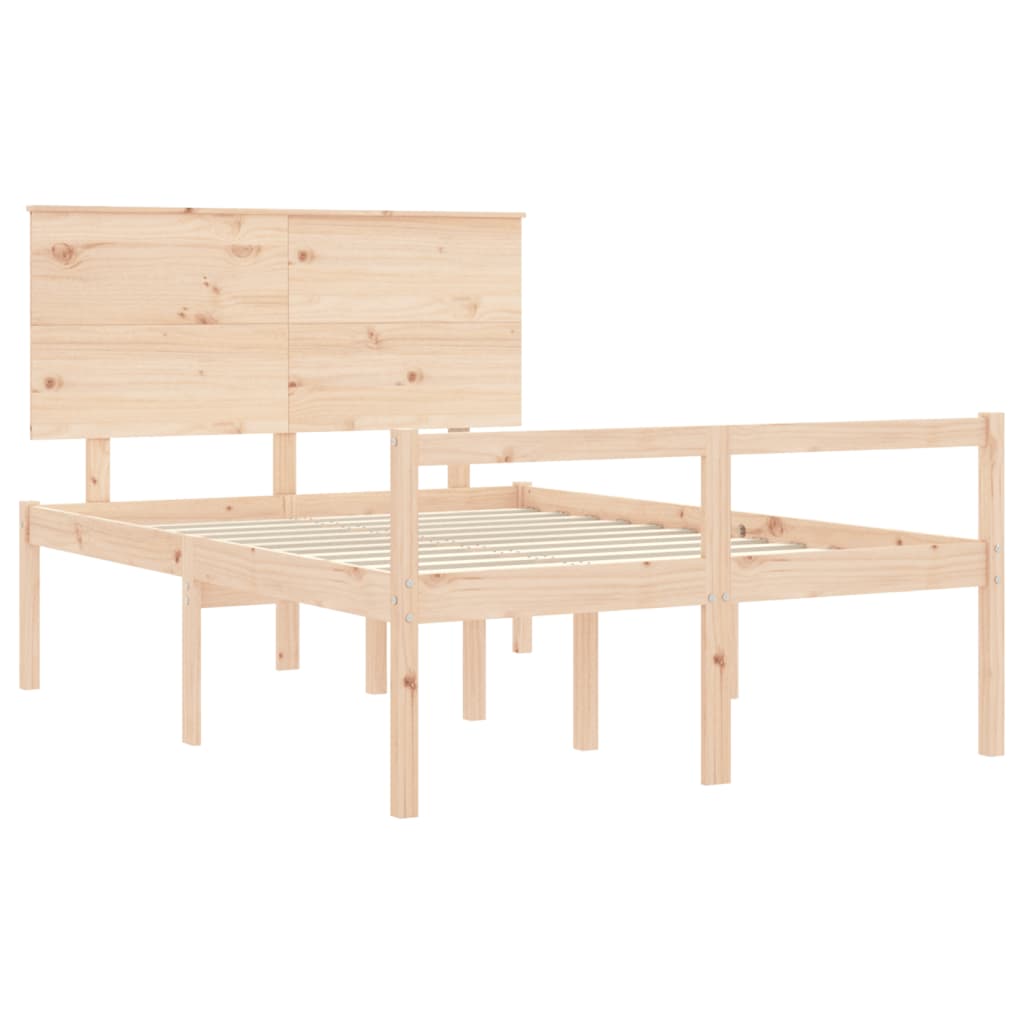 Letto per Anziani con Testiera Small Double in Legno Massello 3195451