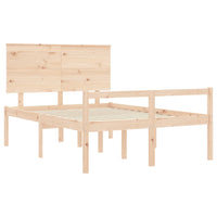 Letto per Anziani con Testiera Small Double in Legno Massello 3195451