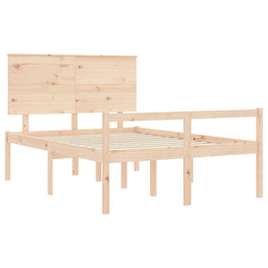 Letto per Anziani con Testiera Small Double in Legno Massello 3195451
