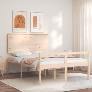 Letto per Anziani con Testiera Small Double in Legno Massello 3195451