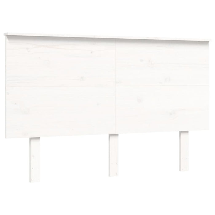 Letto per Anziani con Testiera Bianco 140x190 cm Legno Massello 3195462