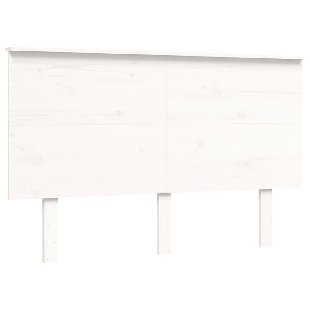 Letto per Anziani con Testiera Bianco 120x200 cm Legno Massello 3195477