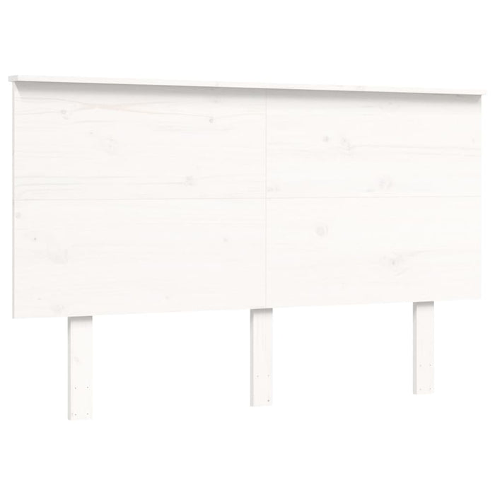 Letto per Anziani con Testiera Bianco 120x200 cm Legno Massello 3195477