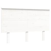 Letto per Anziani con Testiera Bianco 140x200 cm Legno Massello 3195482