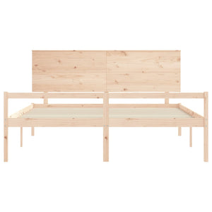 vidaXL Letto per Anziani con Testiera 200x200 cm in Legno Massello