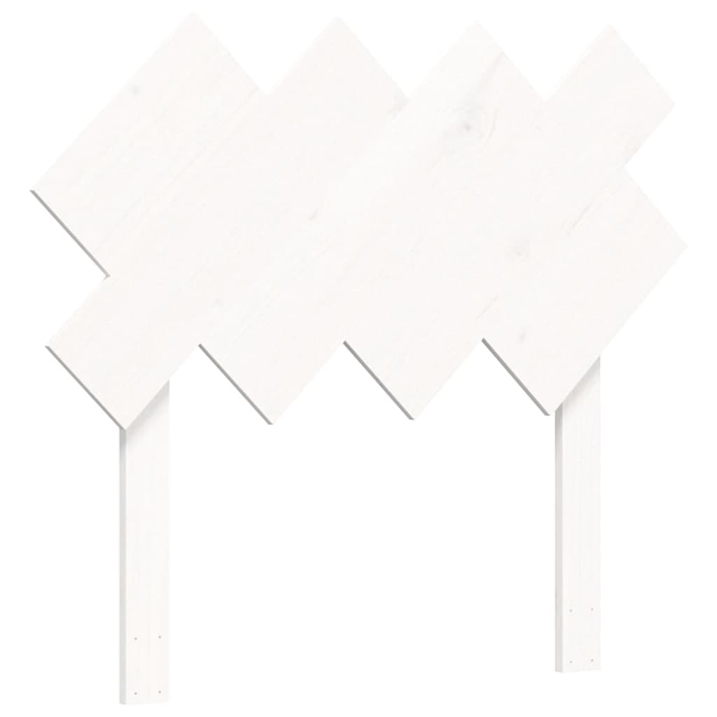 Letto per Anziani con Testiera Bianco Single in Legno Massello 3195512