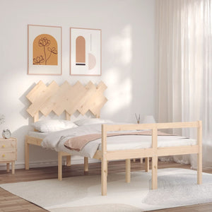 vidaXL Letto per Anziani con Testiera 120x200 cm in Legno Massello