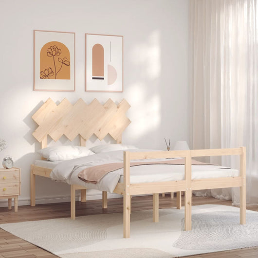vidaXL Letto per Anziani con Testiera 120x200 cm in Legno Massello