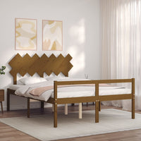Letto Anziani senza Materasso Ambrato 140x200cm Legno Massello 3195549