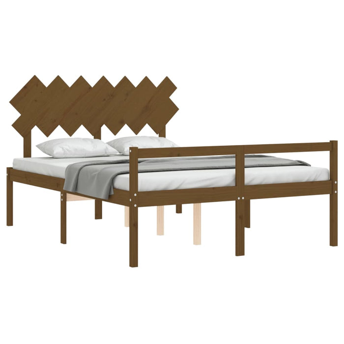 Letto Anziani senza Materasso Ambrato 140x200cm Legno Massello 3195549