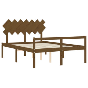 Letto Anziani senza Materasso Ambrato 140x200cm Legno Massello 3195549