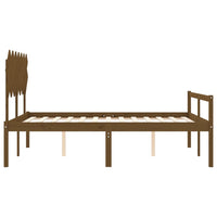 Letto Anziani senza Materasso Ambrato 140x200cm Legno Massello 3195549