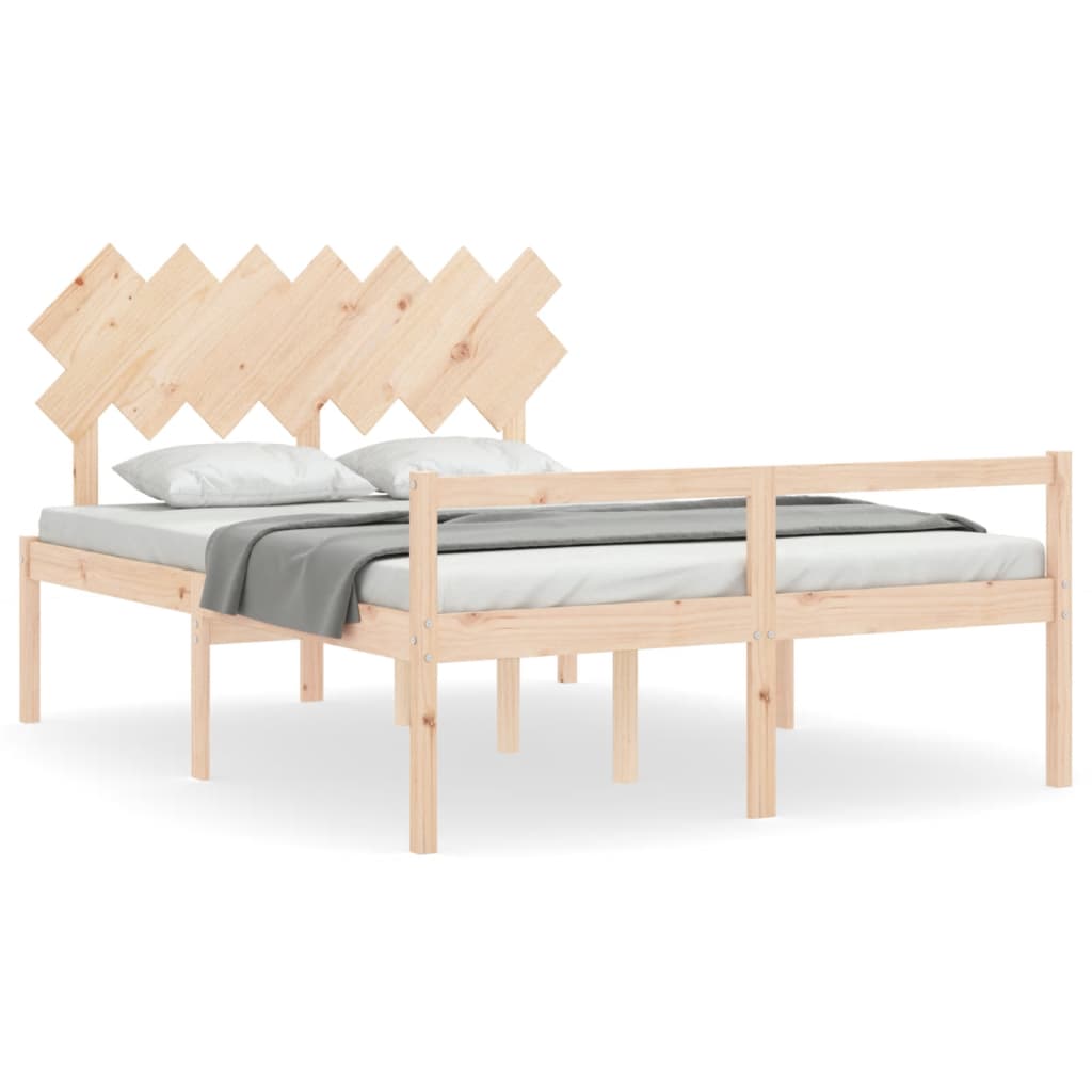 Letto per Anziani con Testiera King in Legno Massello 3195551