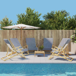 Asciugamani da Spiaggia 6 pz Grigi 60x135 cm Tessuto 400 GSM 3157053