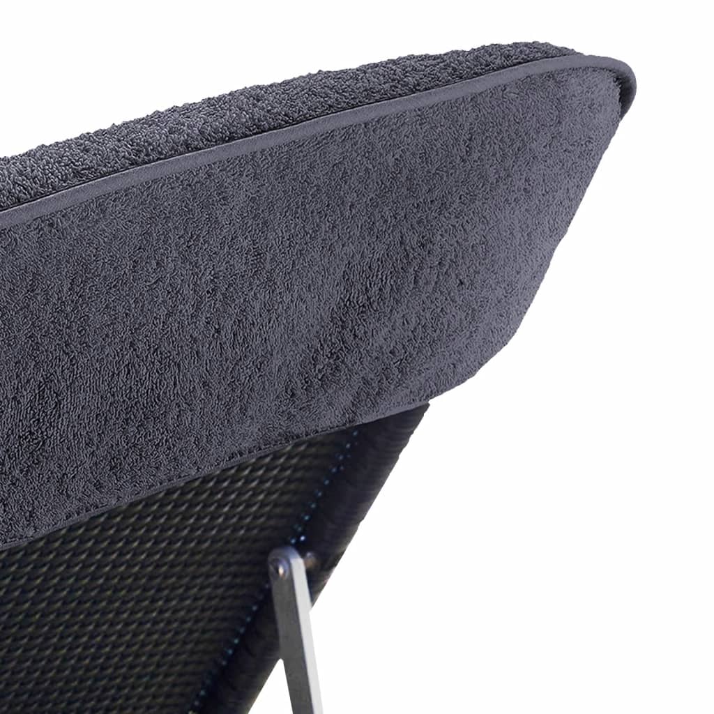 Asciugamani da Spiaggia 4pz Antracite 60x135 cm Tessuto 400 GSM 3157054