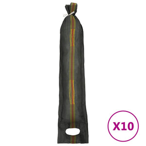 Sacchi di Sabbia 10 pz Verde Scuro 103x25 cm in HDPE 154881