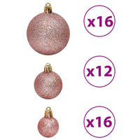 Palline di Natale 100 pz Rosa e Rosato 3 / 4 / 6 cm 356102