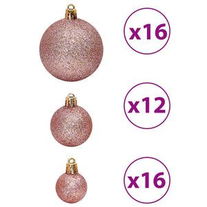 Palline di Natale 100 pz Rosa e Rosato 3 / 4 / 6 cm 356102