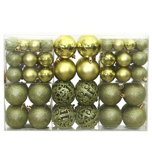 Palline di Natale 100 pz Verde Chiaro 3 / 4 / 6 cm 356103
