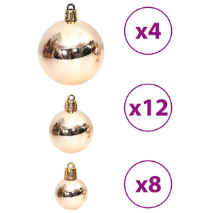 Palline di Natale 100 pz Champagne e Marrone 3 / 4 / 6 cm 356107