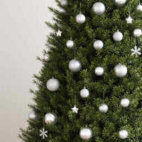 Set Palline di Natale 111 pz Argento in Polistirene 356111