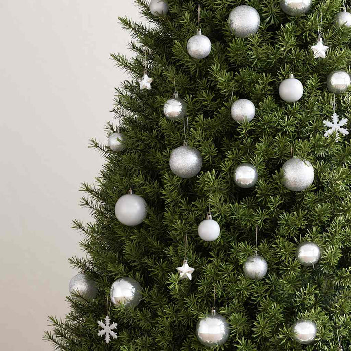 Set Palline di Natale 111 pz Argento in Polistirene 356111