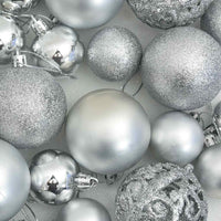 Set Palline di Natale 111 pz Argento in Polistirene 356111
