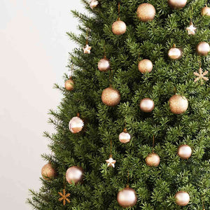 Set Palline di Natale 111 pz Oro Rosa in Polistirene 356112