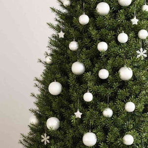 Set Palline di Natale 111 pz Bianco in Polistirene 356115