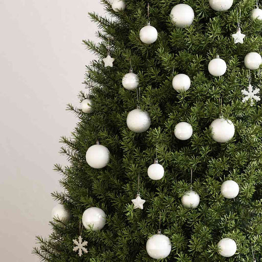 Set Palline di Natale 111 pz Bianco in Polistirene 356115