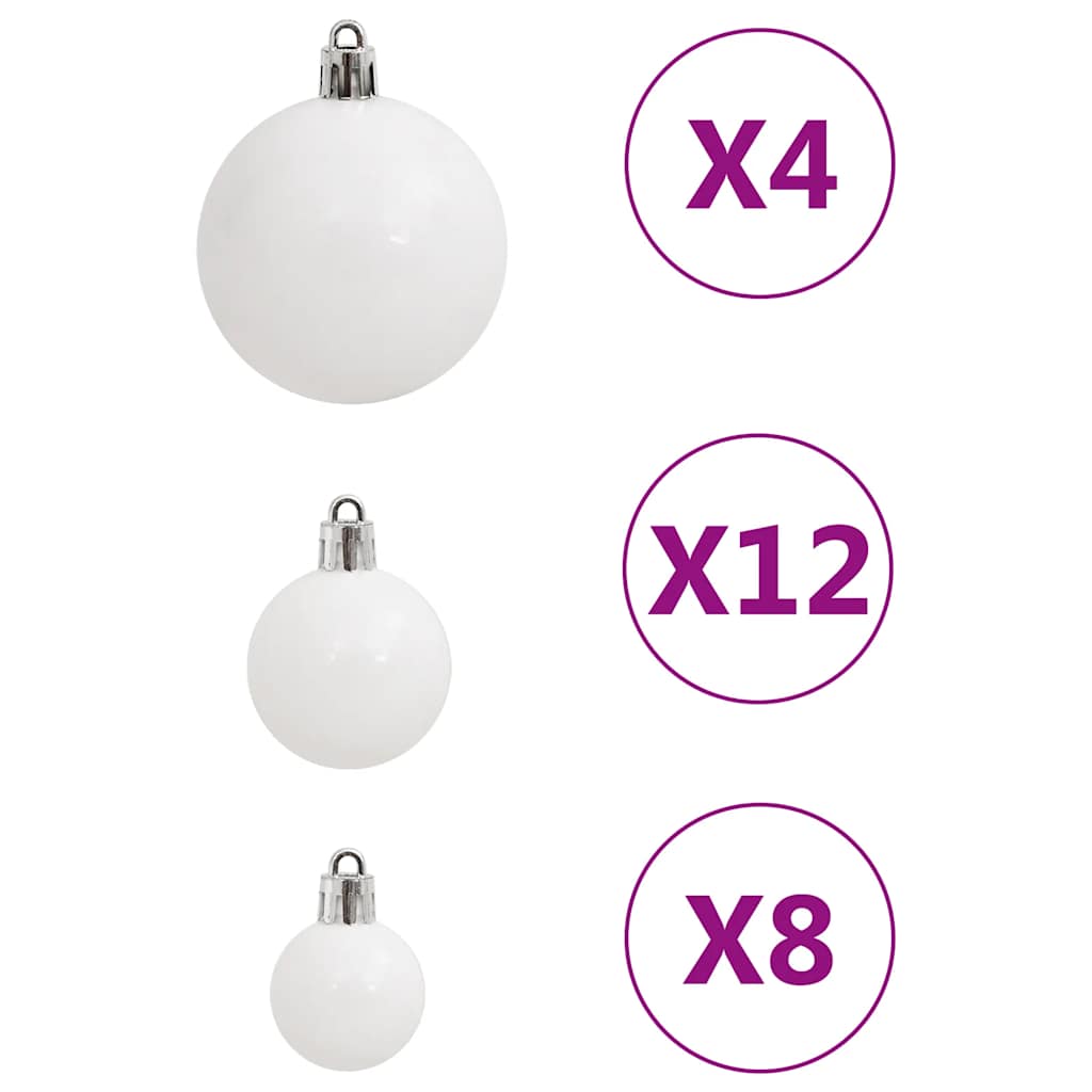 Set Palline di Natale 111 pz Bianco in Polistirene 356115