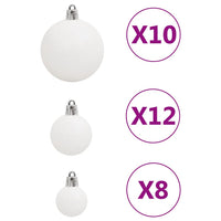Set Palline di Natale 111 pz Bianco in Polistirene 356115
