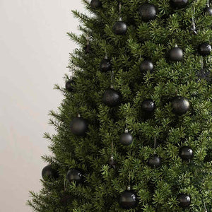 Set Palline di Natale 111 pz Nero in Polistirene 356116