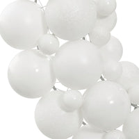 Ghirlanda di Natale Bianca 45 cm in Polistirenecod mxl 78943