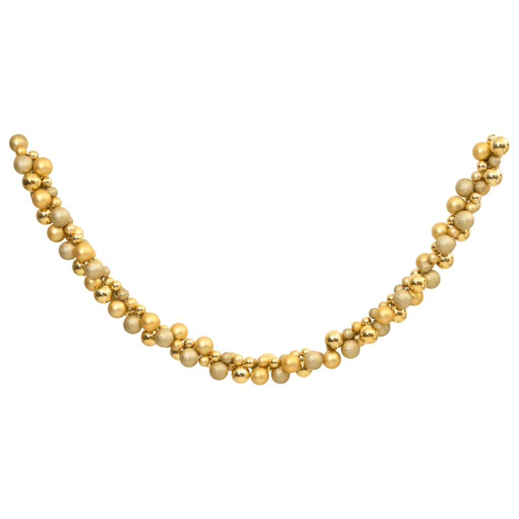 Ghirlanda di Palline di Natale Oro 175 cm in Polistirenecod mxl 104180