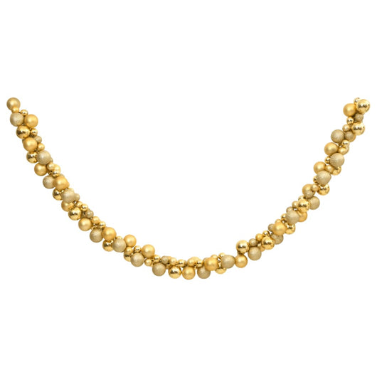 Ghirlanda di Palline di Natale Oro 175 cm in Polistirenecod mxl 104180