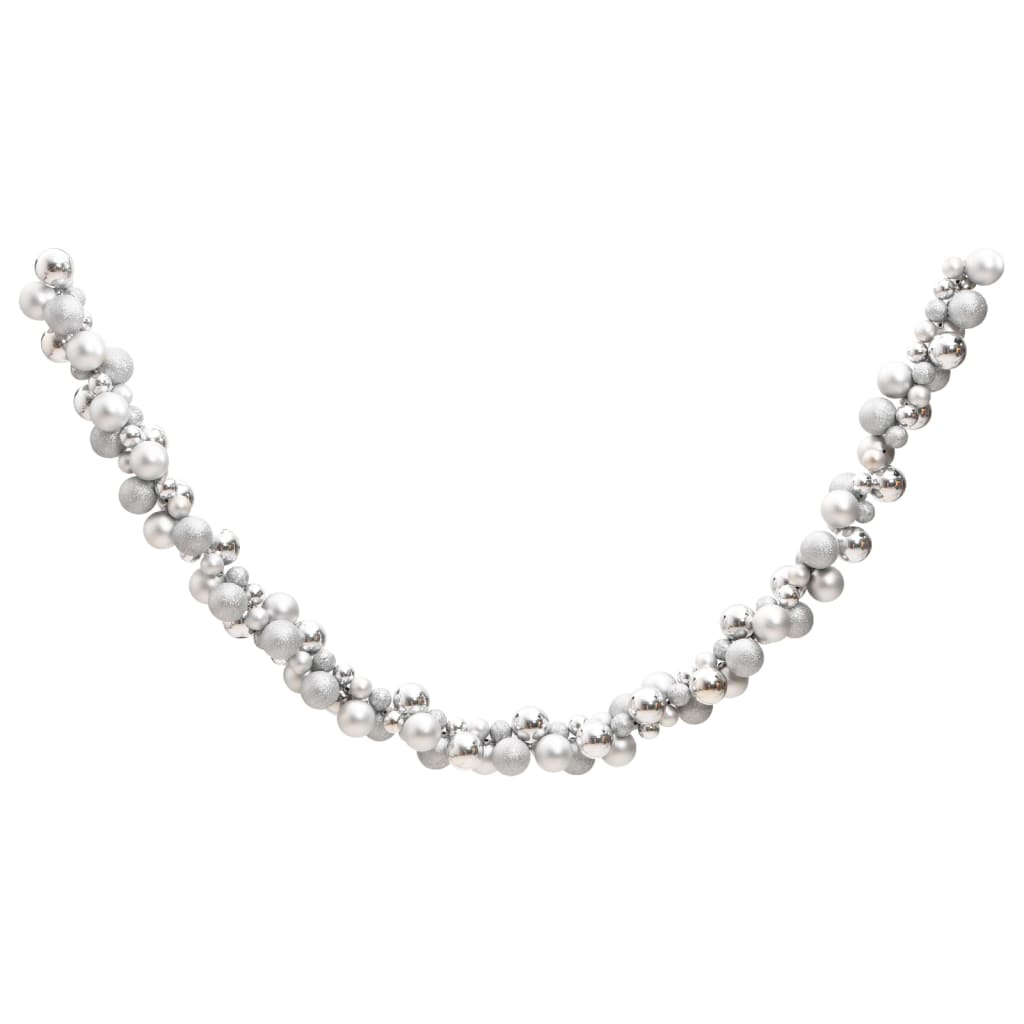Ghirlanda di Palline di Natale Argento 175 cm in Polistirenecod mxl 104175