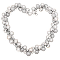Ghirlanda di Palline di Natale Argento 175 cm in Polistirene 356133