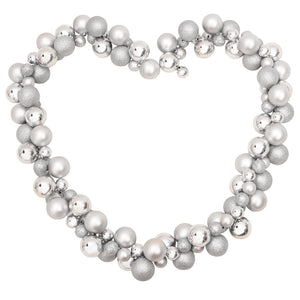 Ghirlanda di Palline di Natale Argento 175 cm in Polistirene 356133