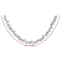 Ghirlanda di Palline di Natale Argento 175 cm in Polistirene 356133