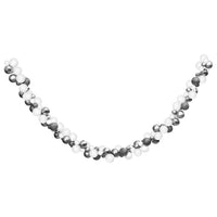 Ghirlanda Palline di Natale Bianche e Grigie 175 cm Polistirene 356135