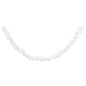 Ghirlanda di Palline di Natale Bianca 175 cm in Polistirene 356137