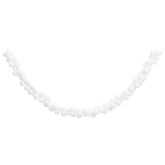 Ghirlanda di Palline di Natale Bianca 175 cm in Polistirene 356137