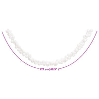 Ghirlanda di Palline di Natale Bianca 175 cm in Polistirene 356137