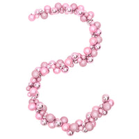 Ghirlanda di Palline di Natale Rosa 175 cm in Polistirenecod mxl 80207