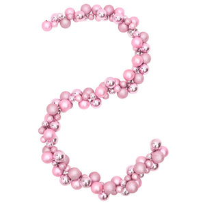 Ghirlanda di Palline di Natale Rosa 175 cm in Polistirenecod mxl 80207