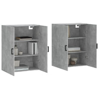 Mobili a Parete 2 pz Grigio Cemento 69,5x34x90 cm 3195623